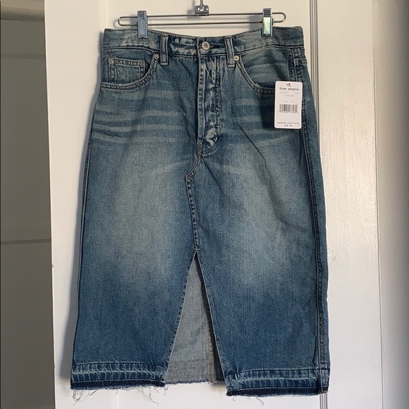 Free People Cloudless Denim Jean Skirt - Picture 2 of 8